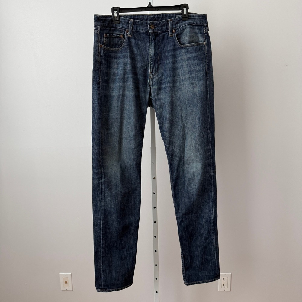 Bonobos The Blue Jean Mens 36x36 Dark Indigo Wash Straight Leg Denim Made in USA